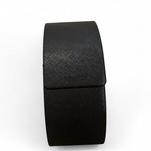 1x Prada Saffiano Large Black Hard Cell Sunglasses Eyeglasses Case